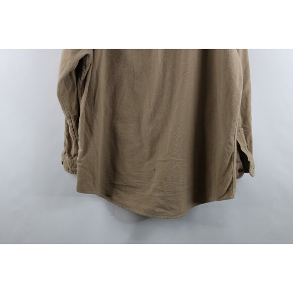 Vtg 90s Abercrombie & Fitch Mens L Distressed Chamois Cloth Button Down Shirt - Picture 15 of 15